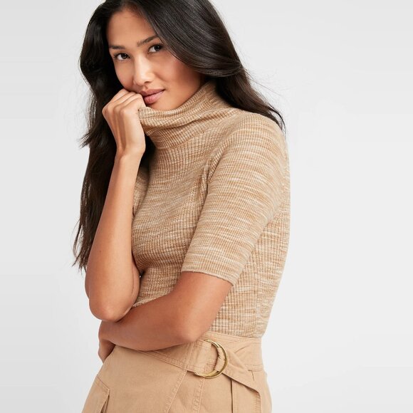 Banana Republic Space-Dye Turtleneck Sweater Top in Camel Color - Picture 12 of 12